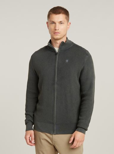 Cárdigan Serrated Full Zip Knitted